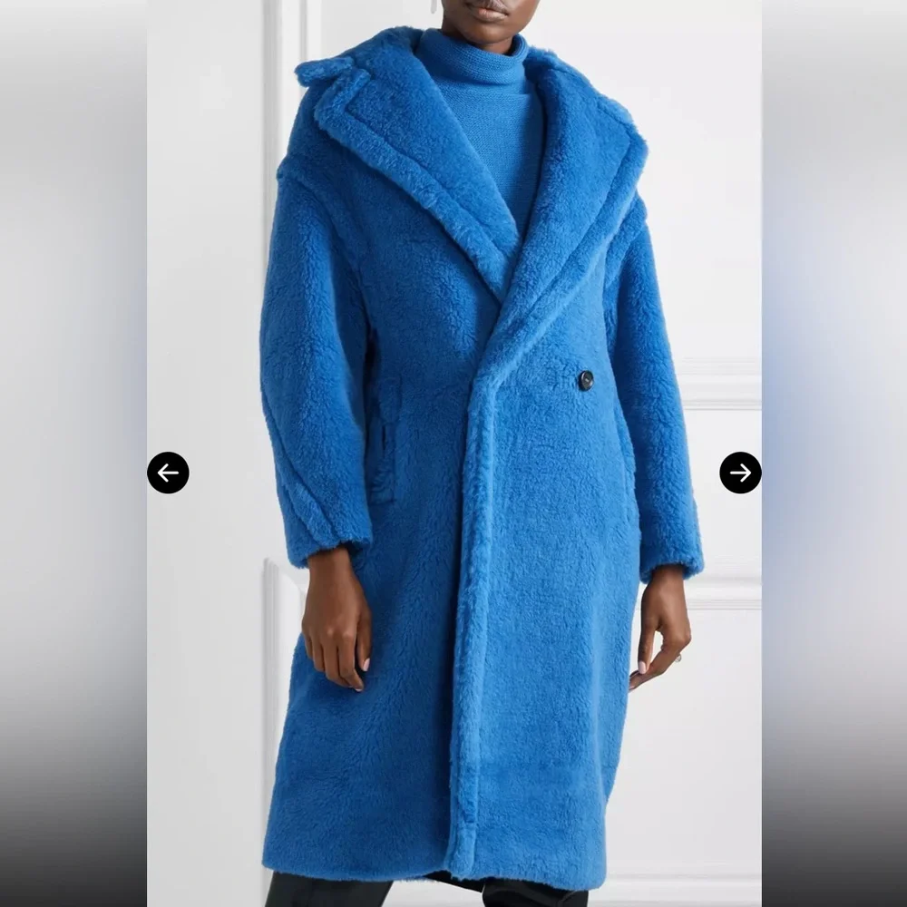 MAX MARA Teddy Bear Alpaca-Blend Coat Small NWT - Picture 3 of 9